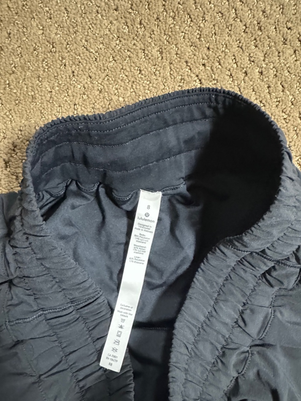 lululemon athletica Navy Performance Running Shorts - Picture 2 of 3
